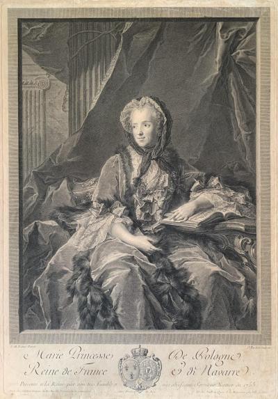 Maria Leszczyńska, kr&oacute;lowa Francji, 1755 r.