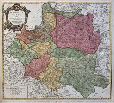 Kr&oacute;lestwo Polskie, Vaugondy, 1752 r.