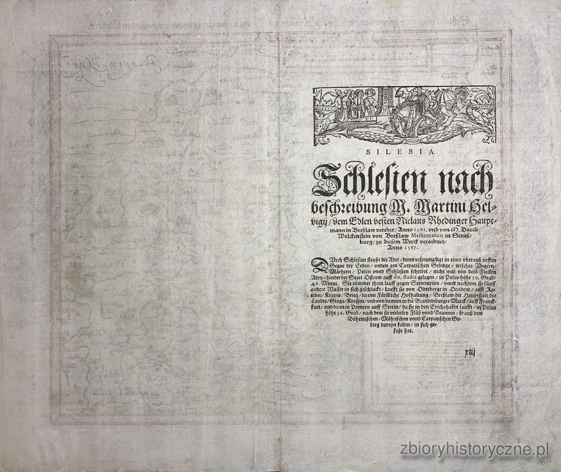 2. Mapa Śląska, M&uuml;nster, 1587 r. / 1